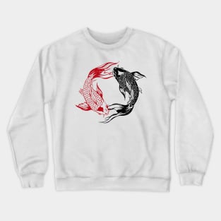 Two Koi Fish Japanese yinyang Crewneck Sweatshirt